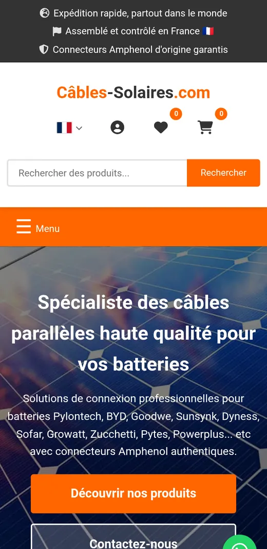 Cables-Solaires.com mobile