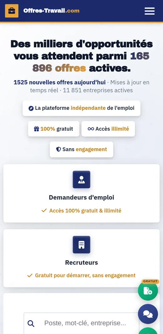 Offres-Travail.com mobile