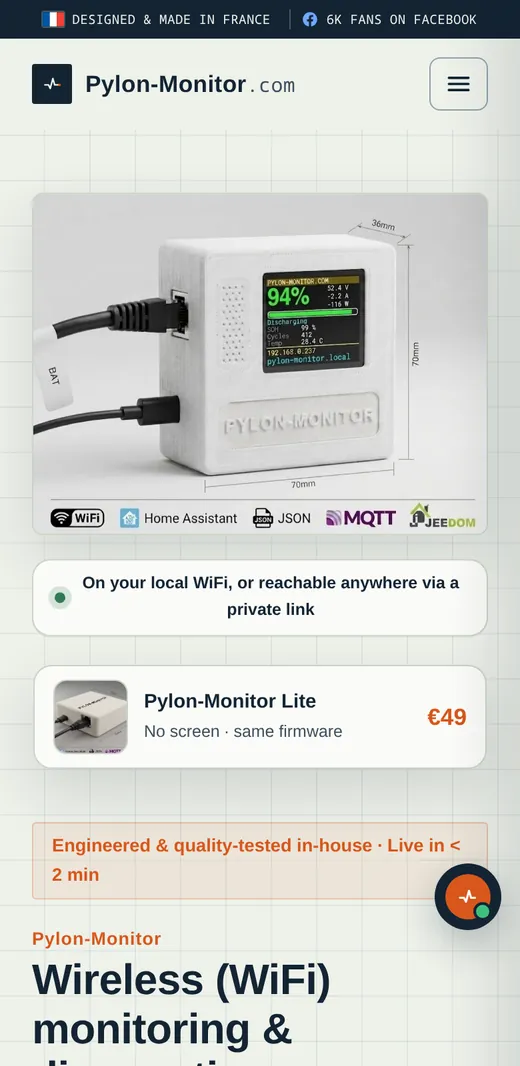 Pylon-Monitor.com mobile